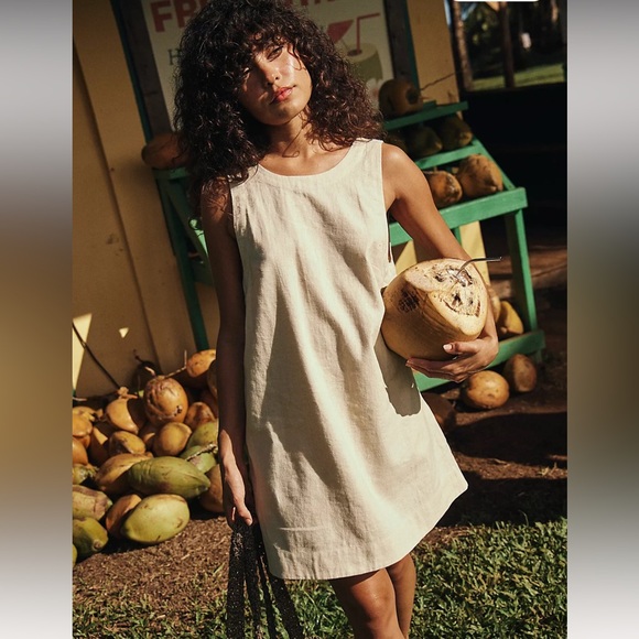 FP Movement Full Of Sunshine Cotton-Linen Mini‎ Moss Medium New With Tags - Picture 1 of 9